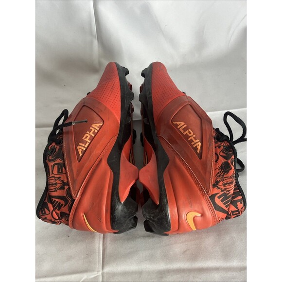 Nike Alpha Menace 4 Pro Picante Red Black Football Cleats | FQ3984-600 Mens Sz 8 - Picture 8 of 14